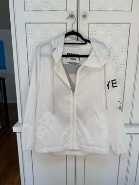 Yeezy White Hooded Zip-Up Utility Jacket